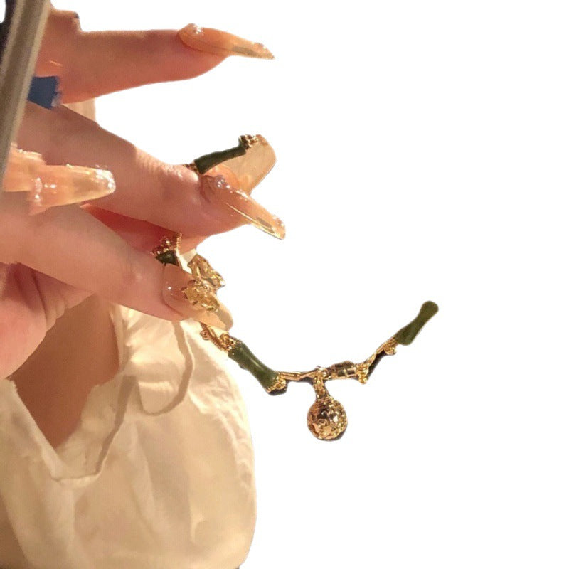 Wholesale Olive Green Bamboo Bell Alloy Bracelet